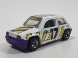 1991 Hot Wheels Renault 5 GT Turbo White Die Cast Toy Car Vehicle