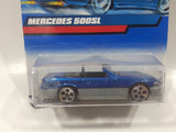 2000 Hot Wheels Mercedes 500 SL Blue and Grey Die Cast Toy Car Vehicle New in Package