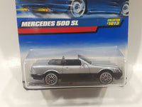 1999 Hot Wheels Mercedes 500 SL Silver Grey and Black Die Cast Toy Car Vehicle New in Package