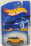 2002 Hot Wheels First Editions 2001 Mini Cooper Pearl Dark Yellow with White Roof Die Cast Toy Car Vehicle New in Package