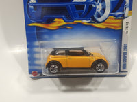 2002 Hot Wheels First Editions 2001 Mini Cooper Pearl Dark Yellow with White Roof Die Cast Toy Car Vehicle New in Package