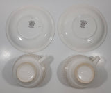 Vintage Georgian China Tudor Rose Pink Flower Cream Gold Trim Fine China Tea Cup and Saucer Set