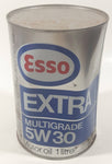 Vintage Esso Multigrade 5W30 Motor Oil 1 Litre Metal Can FULL Still Sealed Never Opened