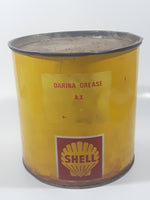 Vintage Shell Darina Grease AX 5LB Metal Can 6 3/8" Tall FULL Still Sealed Never Opened