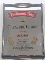 Vintage 1950s Hudson's Bay Treasure Island White Rum Mirror Advertising Pub Drink Beverage Wood Tray