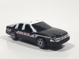 Yat Ming No. 840 Ford Crown Victoria Police Black and White Die Cast Toy Car Vehicle Missing Roof Lights