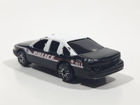 Yat Ming No. 840 Ford Crown Victoria Police Black and White Die Cast Toy Car Vehicle Missing Roof Lights