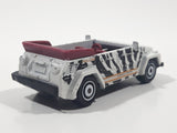 2011 Matchbox Jungle Explorers Volkswagen Type 181 (1974) White Black Zebra Pattern Die Cast Toy Car Vehicle Missing Windshield