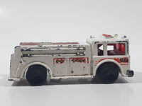 2000 Hot Wheels Virtual Collection Fire Eater Fire Truck White Die Cast Toy Car Vehicle