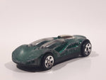 1999 Hot Wheels Double Cross Metalflake Dark Green Die Cast Toy Car Vehicle McDonald's Happy Meal 9/16