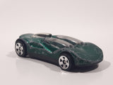 1999 Hot Wheels Double Cross Metalflake Dark Green Die Cast Toy Car Vehicle McDonald's Happy Meal 9/16