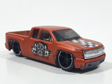 2010 Hot Wheels HW Garage Chevy Silverado Truck Satin Copper Die Cast Toy Car Vehicle Missing Bike