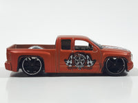 2010 Hot Wheels HW Garage Chevy Silverado Truck Satin Copper Die Cast Toy Car Vehicle Missing Bike