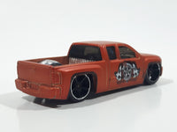 2010 Hot Wheels HW Garage Chevy Silverado Truck Satin Copper Die Cast Toy Car Vehicle Missing Bike