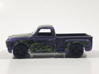 2018 Hot Wheels HW Flames Custom '69 Chevy Pickup Truck Purple Die Cast Toy Car Vehicle