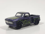 2018 Hot Wheels HW Flames Custom '69 Chevy Pickup Truck Purple Die Cast Toy Car Vehicle