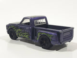 2018 Hot Wheels HW Flames Custom '69 Chevy Pickup Truck Purple Die Cast Toy Car Vehicle