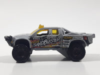 2018 Hot Wheels HW Hot Trucks Sandblaster Truck Metallic Silver Die Cast Toy Car Vehicle