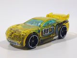 2016 Hot Wheels Track Stars Power Rage Clear Yellow Die Cast Toy Car Vehicle