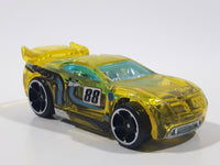 2016 Hot Wheels Track Stars Power Rage Clear Yellow Die Cast Toy Car Vehicle