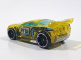 2016 Hot Wheels Track Stars Power Rage Clear Yellow Die Cast Toy Car Vehicle