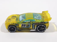 2016 Hot Wheels Track Stars Power Rage Clear Yellow Die Cast Toy Car Vehicle