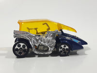 2007 Hot Wheels Wild Things Motor Psycho Popcycle Metalflake Dark Blue Die Cast Toy Car Vehicle