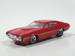 2011 Hot Wheels '72 Ford Gran Torino Sport Red Die Cast Toy Muscle Car Vehicle