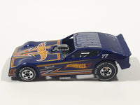 2011 Hot Wheels The Hot Ones '77 Plymouth Arrow Funny Car Dark Blue Die Cast Toy Car Vehicle with Lift Up Body