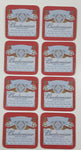 Budweiser King of Beers Melamine Hard Plastic Drink Coasters Set of 8