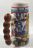 1997 Ceramarte Brazil Budweiser Sports Action Series Touchdown! 8" Tall Embossed Beer Stein Mug Cup with Football Handle