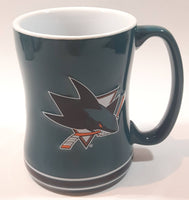 2017 Boelter Brand San Jose Sharks NHL Ice Hockey Team 4 1/2" Tall Embossed Ceramic Coffee Mug Cup