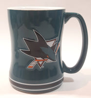 2017 Boelter Brand San Jose Sharks NHL Ice Hockey Team 4 1/2" Tall Embossed Ceramic Coffee Mug Cup