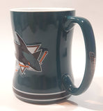 2017 Boelter Brand San Jose Sharks NHL Ice Hockey Team 4 1/2" Tall Embossed Ceramic Coffee Mug Cup