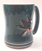 2017 Boelter Brand San Jose Sharks NHL Ice Hockey Team 4 1/2" Tall Embossed Ceramic Coffee Mug Cup