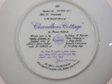 1991 Knowles Thomas Kinkade Limited Edition Chandler's Cottage 8 1/2" Collector Plate