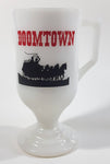 Vintage Boomtown Casino and R.V. Park Reno Nevada 5 1/2" Tall Pedestal Milk Glass Mug Cup