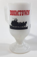 Vintage Boomtown Casino and R.V. Park Reno Nevada 5 1/2" Tall Pedestal Milk Glass Mug Cup