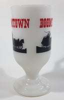 Vintage Boomtown Casino and R.V. Park Reno Nevada 5 1/2" Tall Pedestal Milk Glass Mug Cup