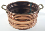 Vintage Copper with Brass Handles 7" Diameter Pot