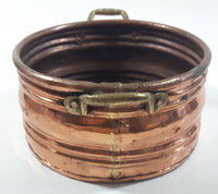 Vintage Copper with Brass Handles 7" Diameter Pot