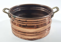 Vintage Copper with Brass Handles 7" Diameter Pot