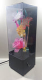 Vintage Fiber Optics Windup Musical Box Fiber Optics Flower Light 14 1/2" Tall