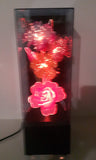 Vintage Fiber Optics Windup Musical Box Fiber Optics Flower Light 14 1/2" Tall