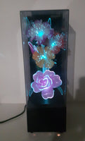 Vintage Fiber Optics Windup Musical Box Fiber Optics Flower Light 14 1/2" Tall