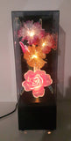 Vintage Fiber Optics Windup Musical Box Fiber Optics Flower Light 14 1/2" Tall