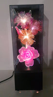 Vintage Fiber Optics Windup Musical Box Fiber Optics Flower Light 14 1/2" Tall