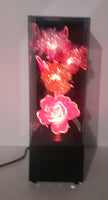 Vintage Fiber Optics Windup Musical Box Fiber Optics Flower Light 14 1/2" Tall