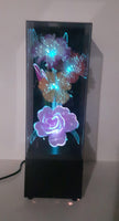 Vintage Fiber Optics Windup Musical Box Fiber Optics Flower Light 14 1/2" Tall