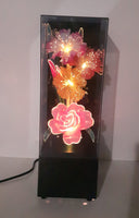 Vintage Fiber Optics Windup Musical Box Fiber Optics Flower Light 14 1/2" Tall